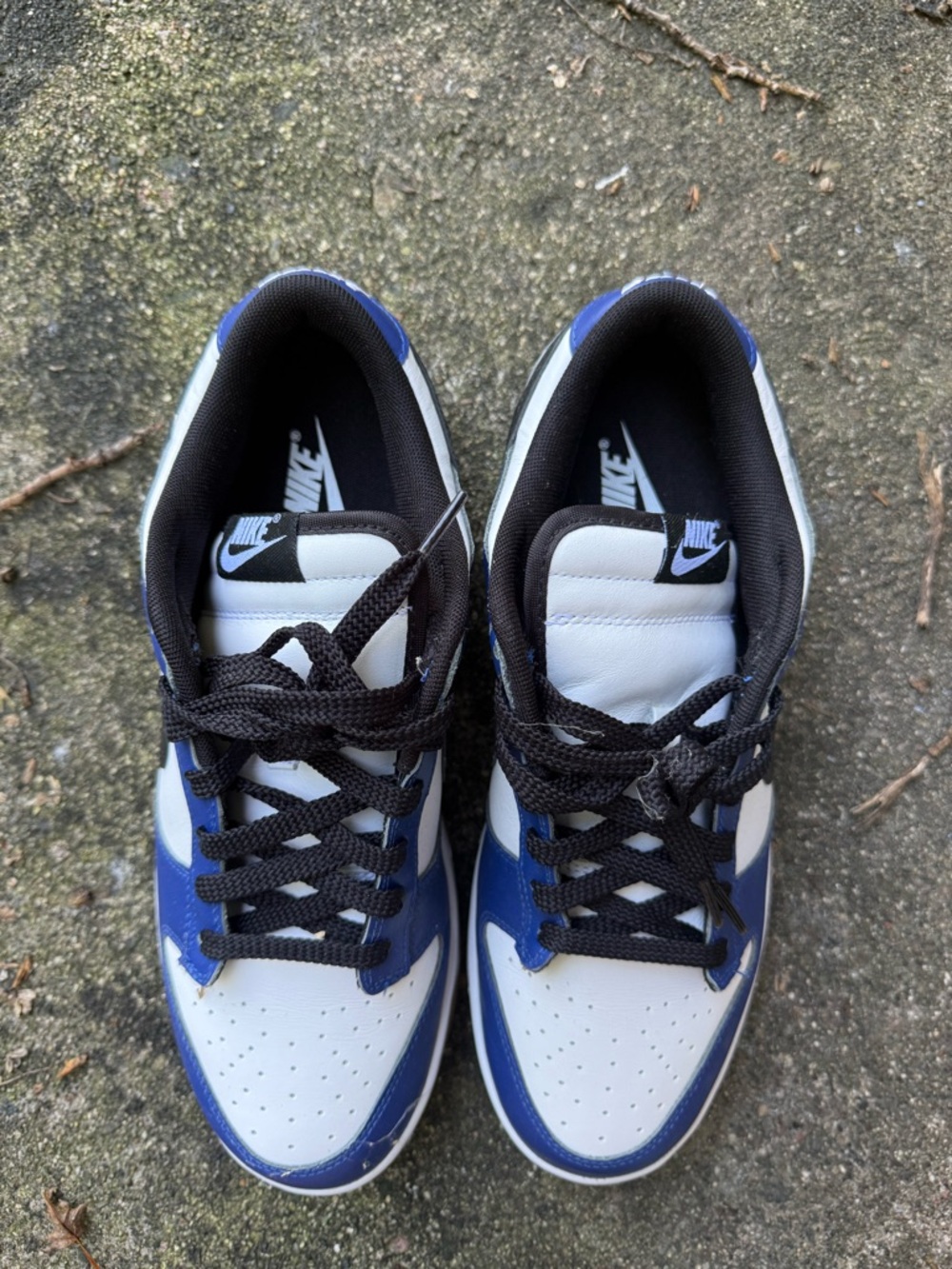 Nike Men’s Low-Top Nike Dunk in White and Blue